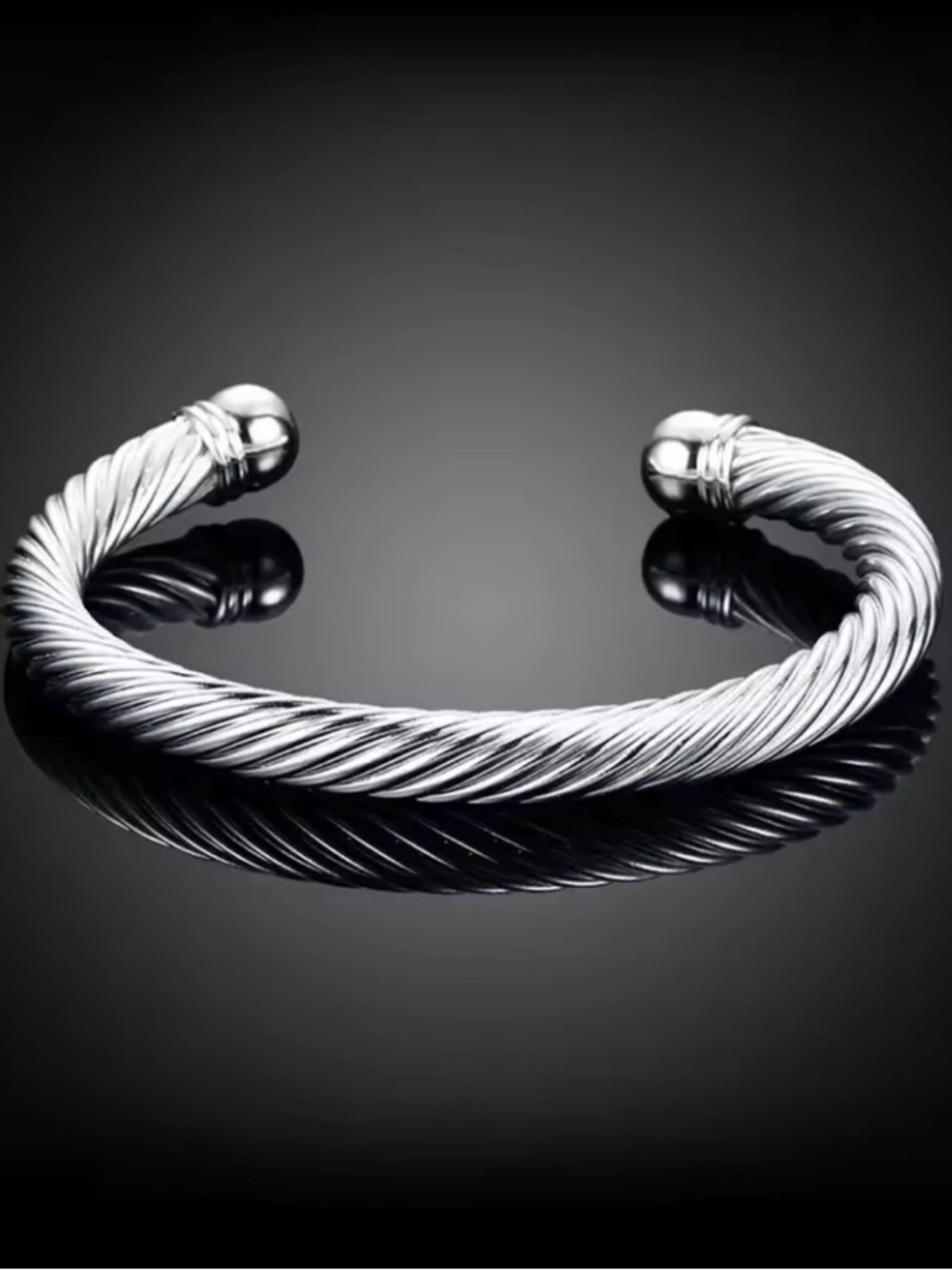 Modern Twisted Cable Cuff Bracelet